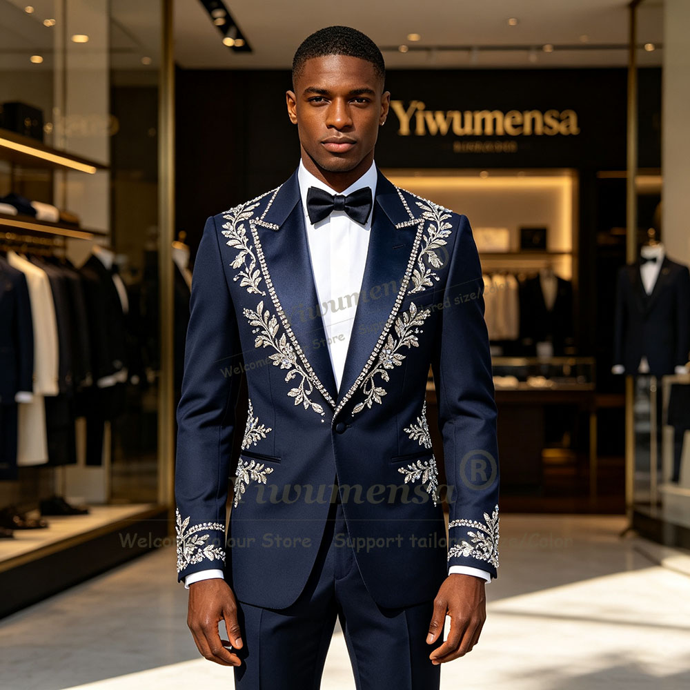 Men Formal Wear Blue - Elegant Nvay Blue Suits Men 2