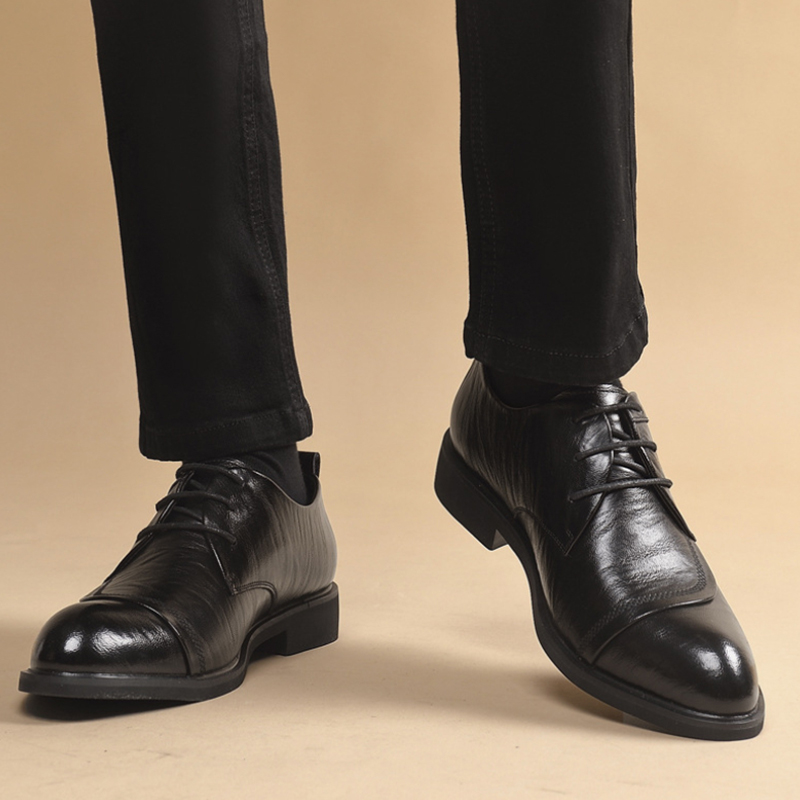 Leather Oxford Shoes With Meta - đánh giá và giá Men'S Formal Office Wear Shoes