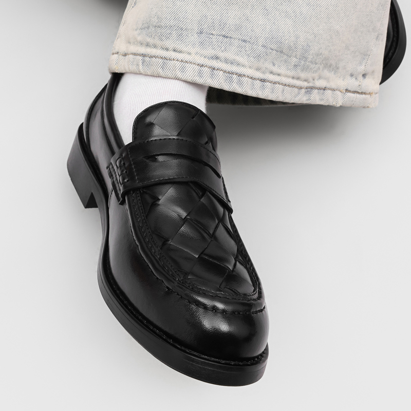 Men handmade woven penny loafe - đánh giá và giá Men'S Formal Office Wear Shoes