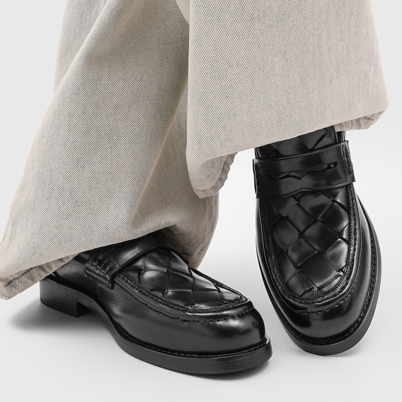Men handmade woven penny loafe - đánh giá và giá Men'S Formal Office Wear Shoes