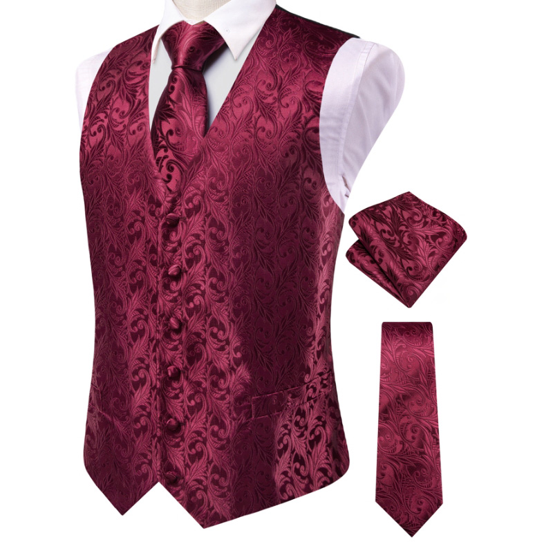 VerveRow Men Burgundy Floral J - đánh giá và giá Men'S Formal Wear Ties