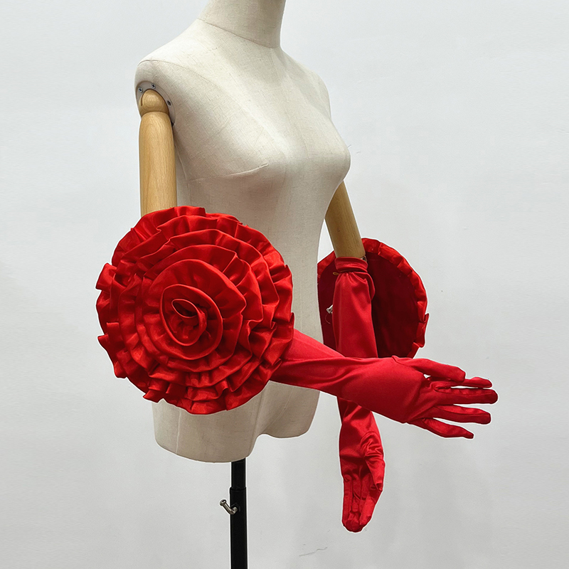 3D Large Flower Long Gloves Pe - đánh giá và giá Formal Wear Gloves Men