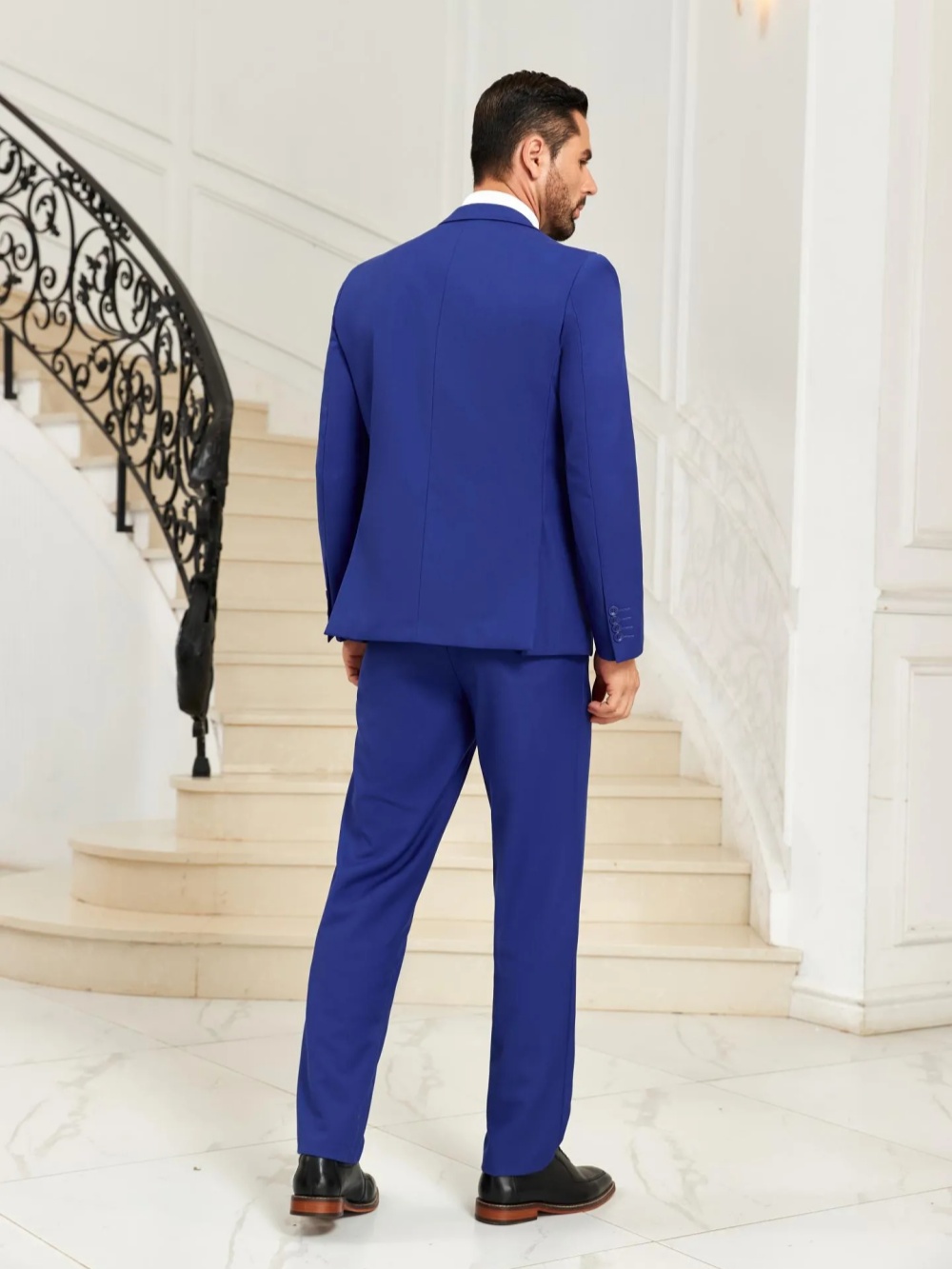New Blue Men's Slim Fit Suits  - đánh giá và giá Men Formal Wear Blue