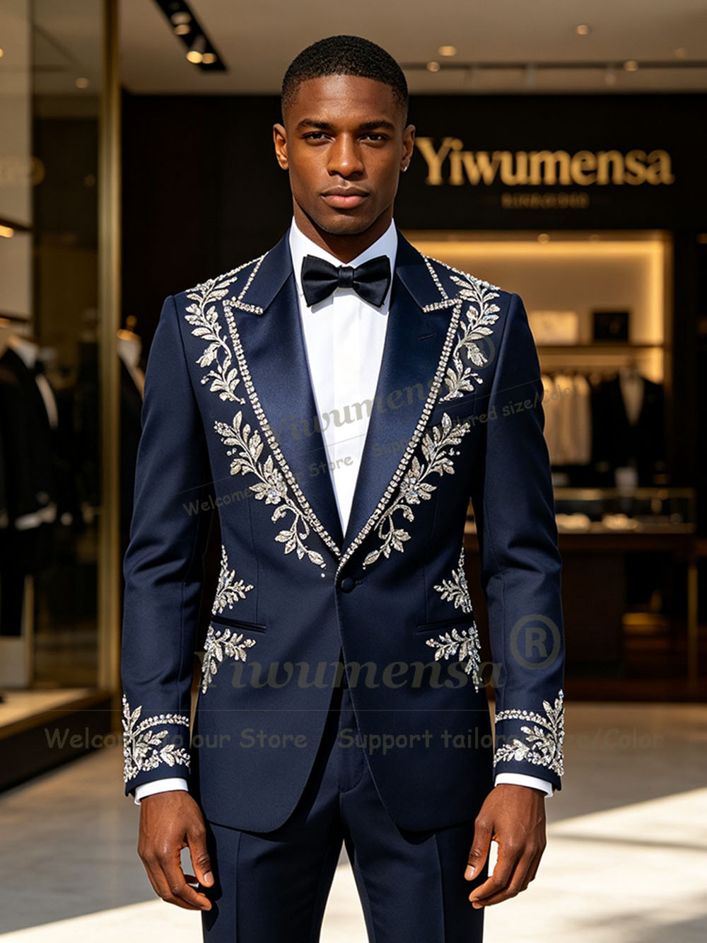 Elegant Nvay Blue Suits Men 2  - đánh giá và giá Men Formal Wear Blue