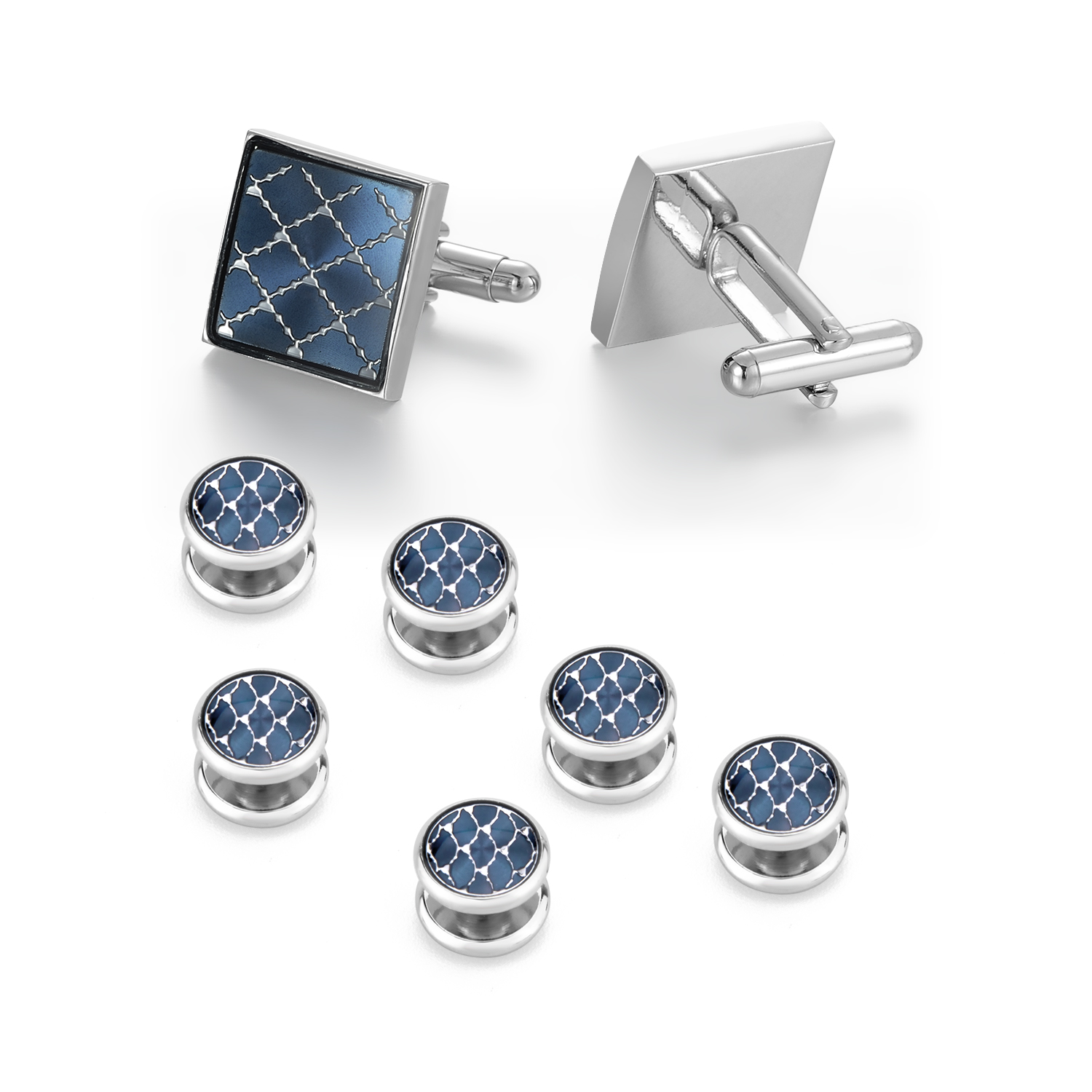 Cufflinks And Studs Set Shirt  - đánh giá và giá Dress Shirt French Cuff