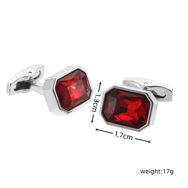 High quality red crystal cuffl - đánh giá và giá Dress Shirt French Cuff