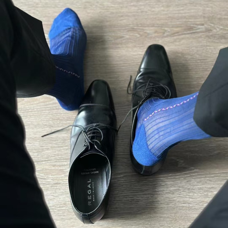 Male Dress Socks Blue Black Fo - đánh giá và giá Men Formal Wear Blue