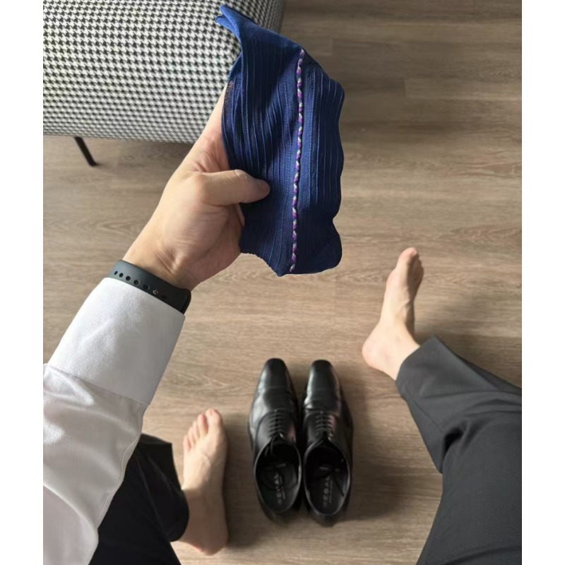Male Dress Socks Blue Black Fo - đánh giá và giá Men Formal Wear Blue
